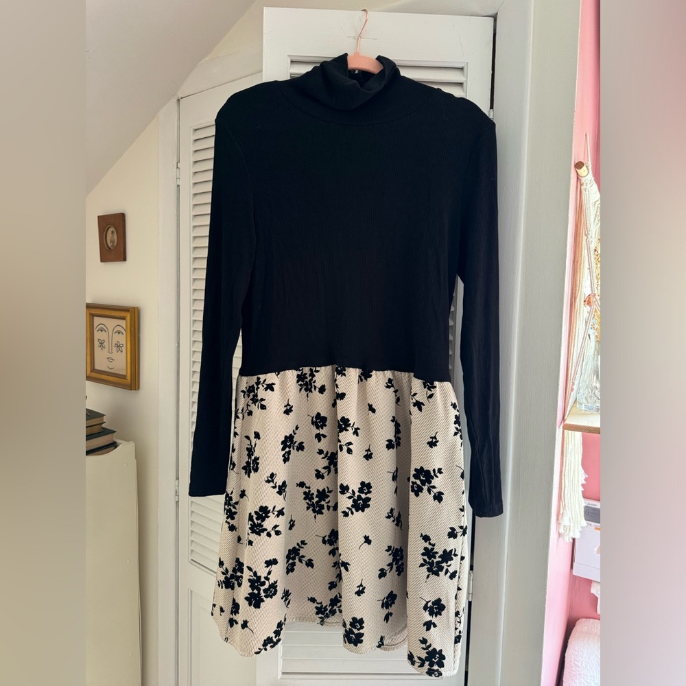 Cider Floral Turtleneck Dress Size XL